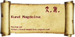 Kund Magdolna névjegykártya